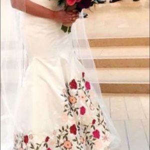 Hand stitched wedding dress